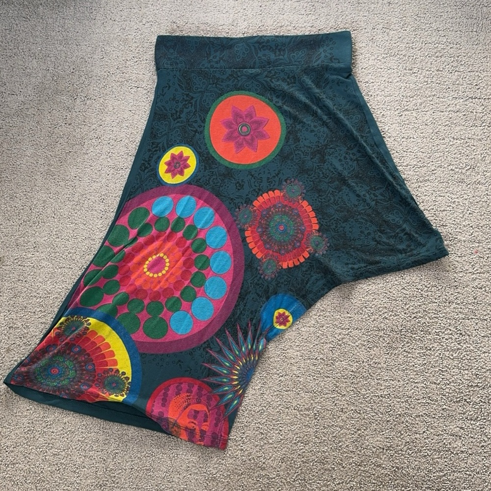 Desigual Asymetrical Patterned Skirt